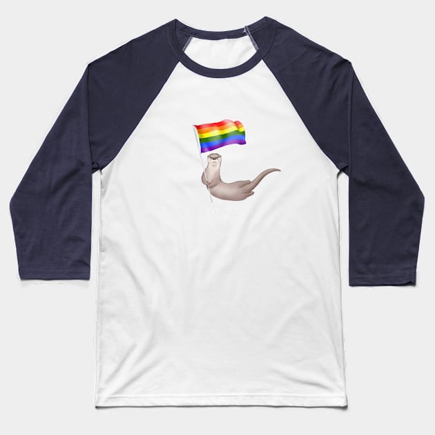 Pride Otter 6 Baseball T-Shirt by OtterFamily